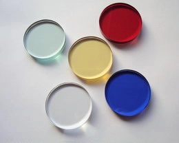 Glasnuggets aus Kristallglas, kreisrund geschliffen, 8 mm dick