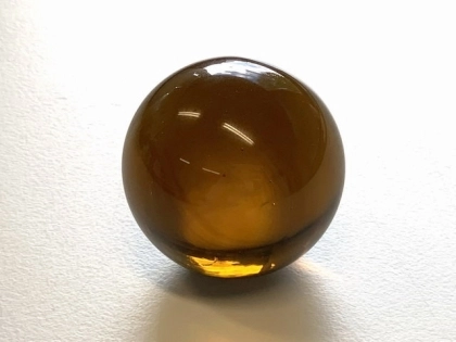 Glaskugel 35 mm goldgelb, handgefertigt