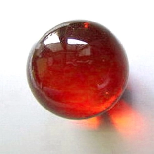 Glaskugel 35 mm rot-orange, handgefertigt