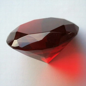 Kristallglasdiamant rot, D 50mm